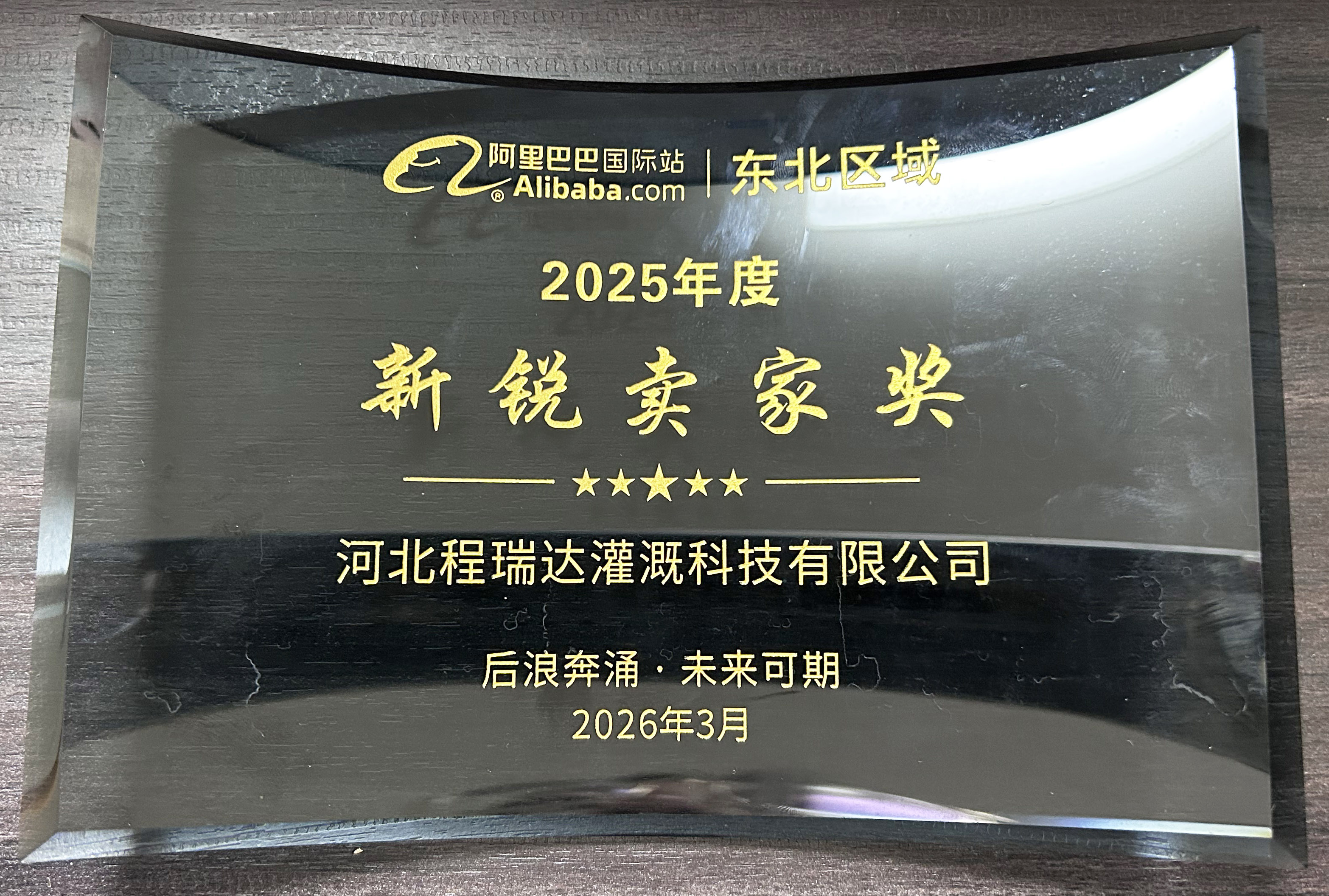 广元程瑞达灌溉 | 荣获阿里国际站新锐卖家奖